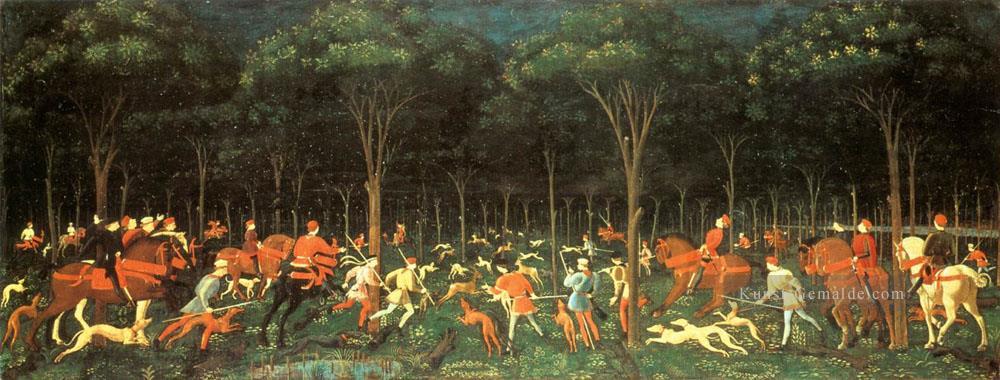 Die Jagd im Wald Frührenaissance Paolo Uccello Ölgemälde